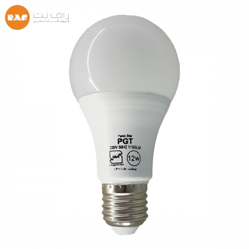 قیمت + خرید آنلاین فوری لامپ ال ای دی 12 وات پی جی تی مدل حبابی پایه E27