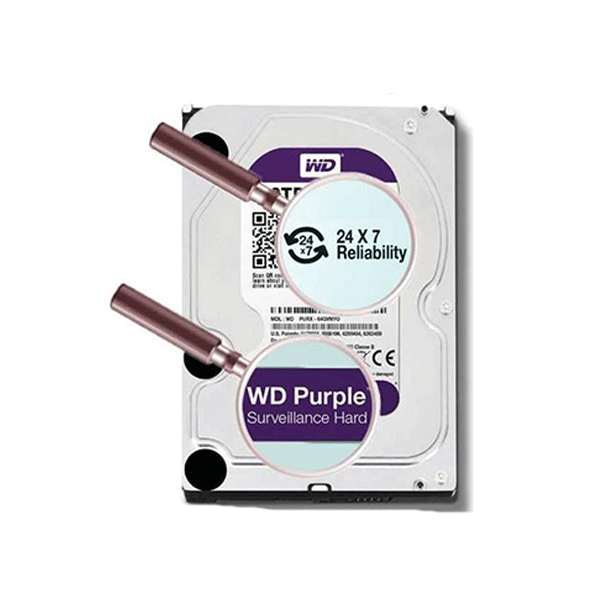 هارددیسک اینترنال وسترن دیجیتال مدل Purple WD10PURZ ظرفیت 1 ترابایت