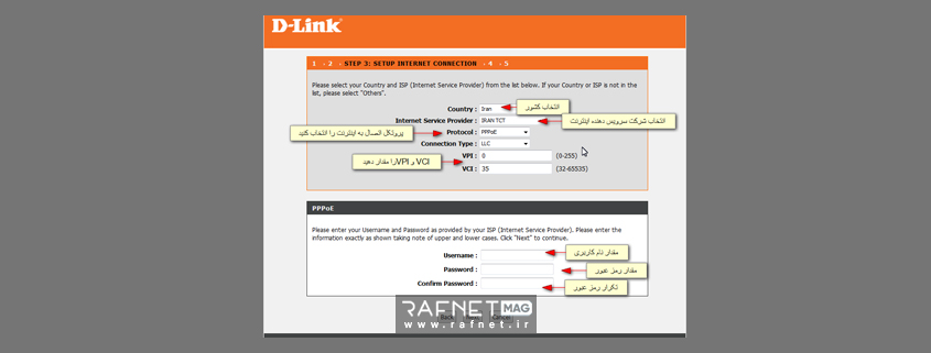 تنظیمات مودم دی لینک D'Link